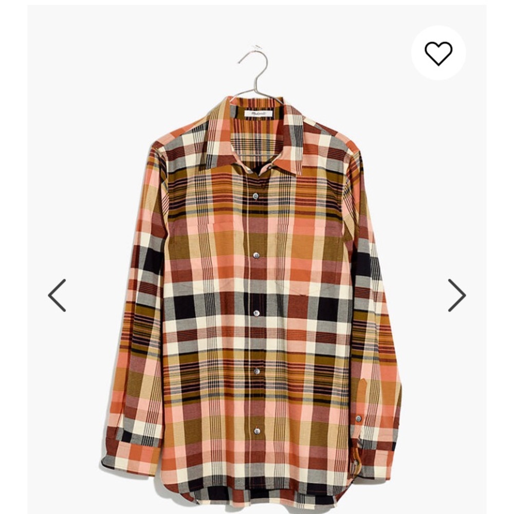 Madewell Boyfriend Fit Woven Plaid Shirt. Size S.